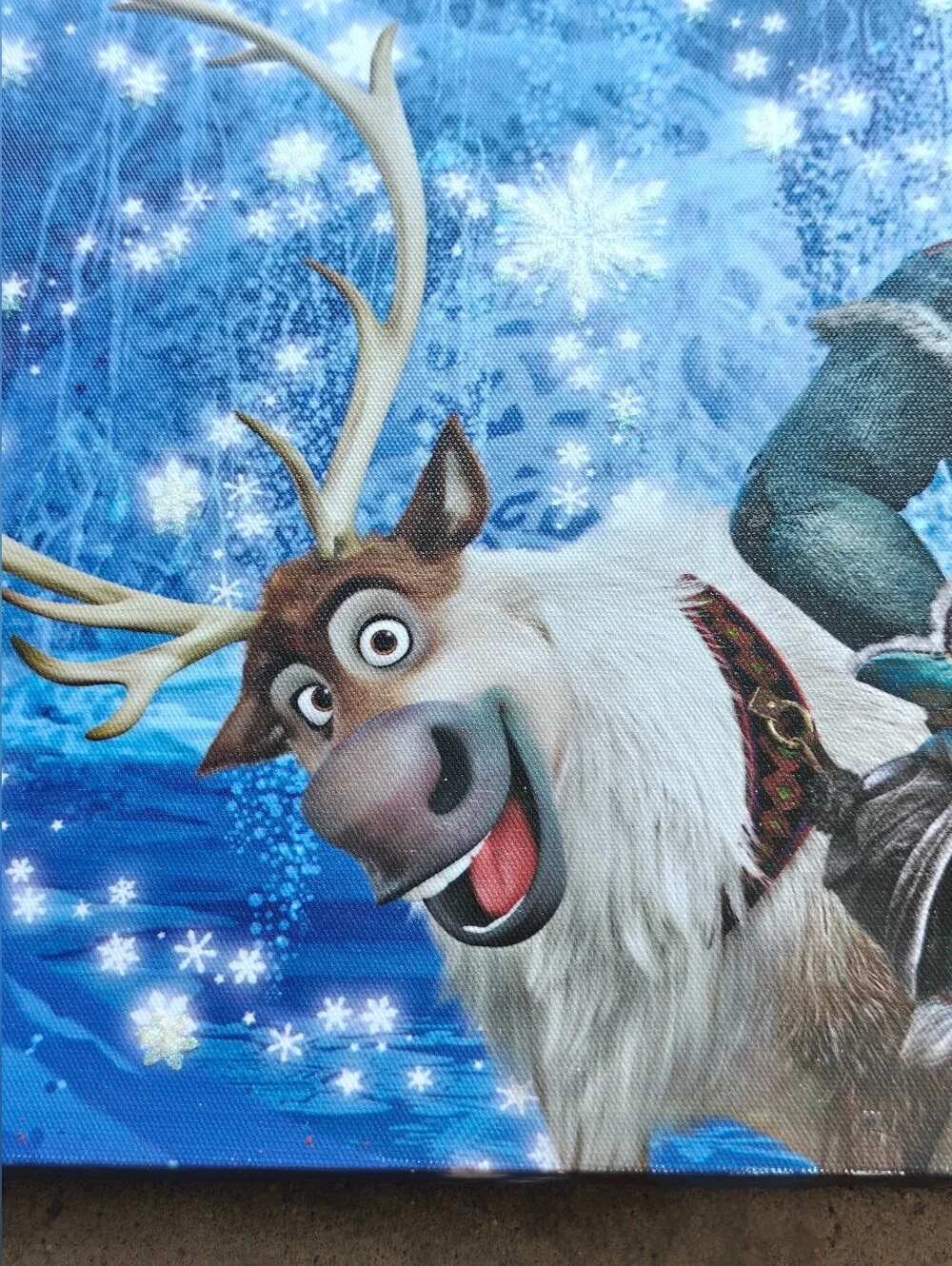 Disney's Frozen Anna, Elsa, Sven, Olaf And Kristoff 26 x 10 Matted  Print